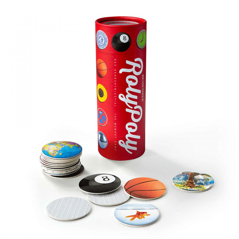 Matching Pairs Pelmanism Memory Game Roly Poly In a Gift Cylinder