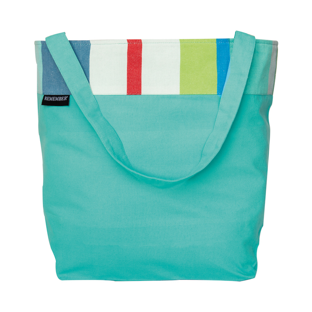 Remember Shoulder Bag For The Beach And Shopping Cotton Laguna Design