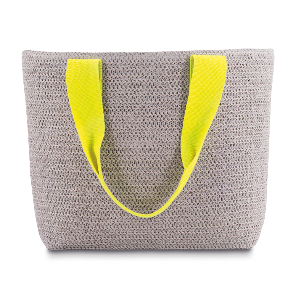 Remember Shoulder Tote Basket Shopping Carry Bag In Light Grey
