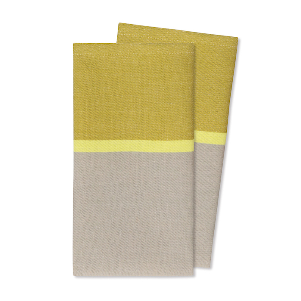 Remember Table Napkins In Pure Cotton Lime Design Set of 2