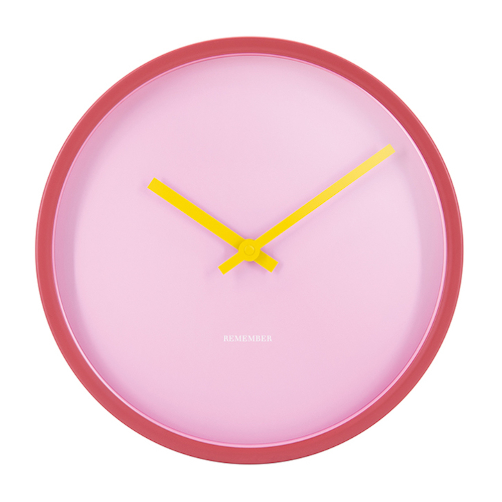 30cm Wall Clock In Aluminium Rose Design