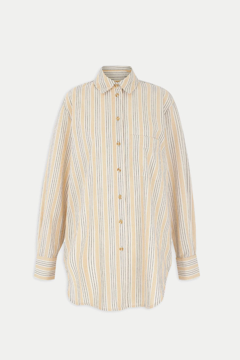 Aligne Yellow Stripe Faria Oversized Shirt