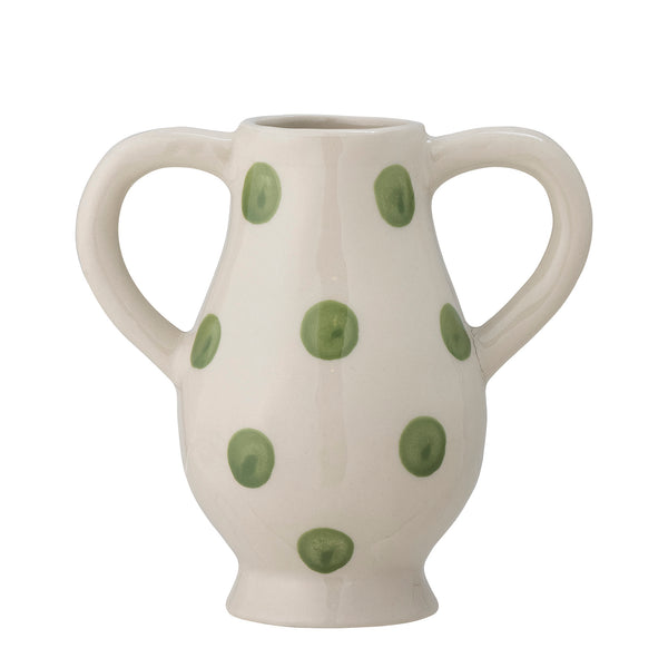 Bloomingville Green Polka Dot Vase