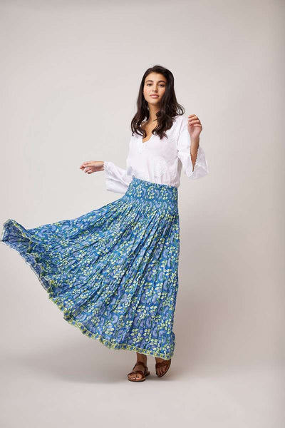 Blue Petunia Arista Skirt