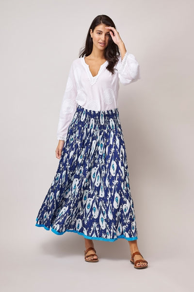 Ikat Navy Arista Skirt