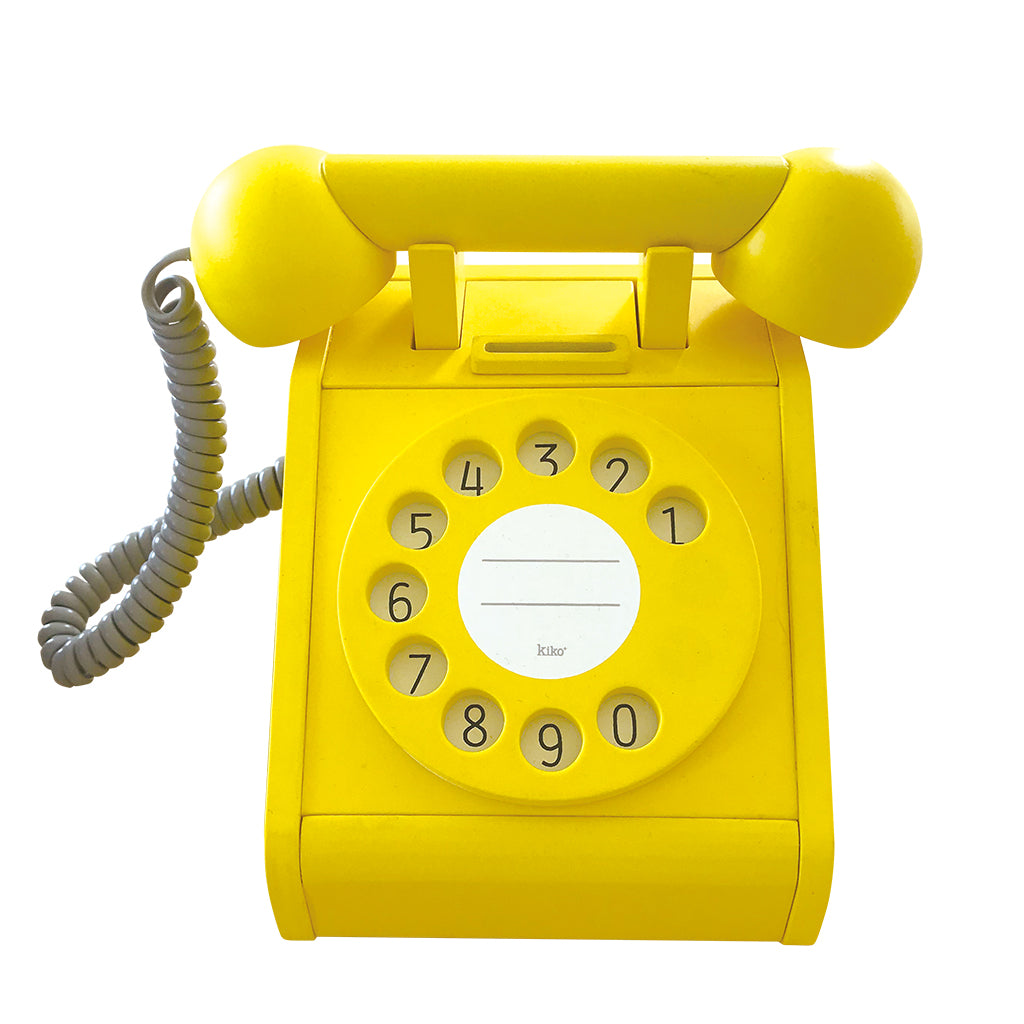 KIKO & GG Yellow Wooden Telephone 