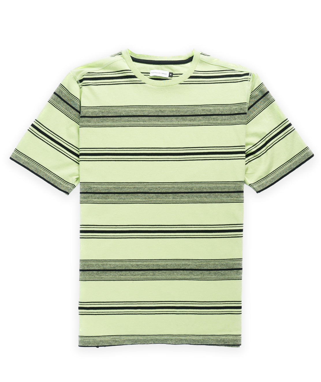 Pop Trading Company Striped Logo T-shirt - Jade Lime