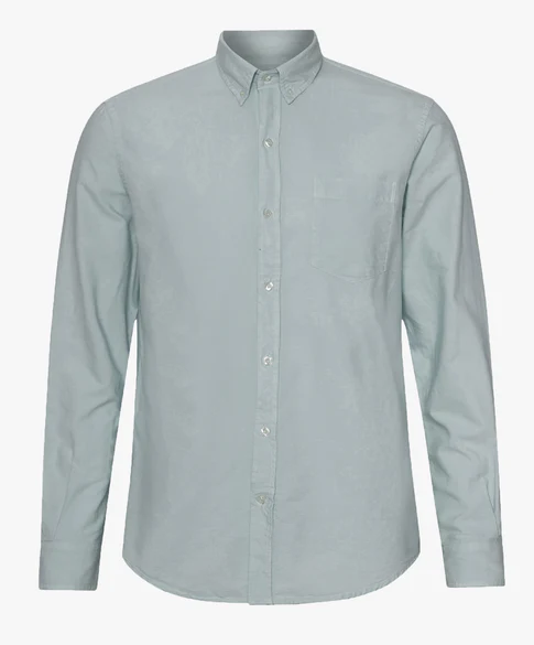 Organic Button Down Shirt Steel Blue