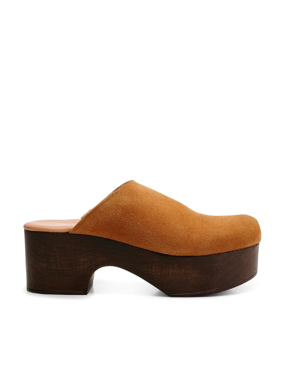 Tan Suede Dixie Clogs