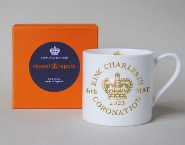 King Charles III Coronation Bone China Mug - Gold