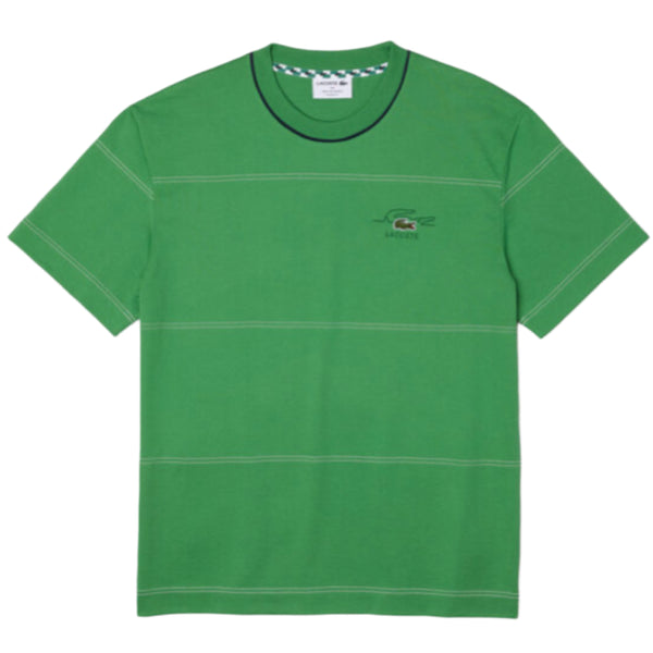 Organic Cotton Jersey Stripe T Shirt In Green