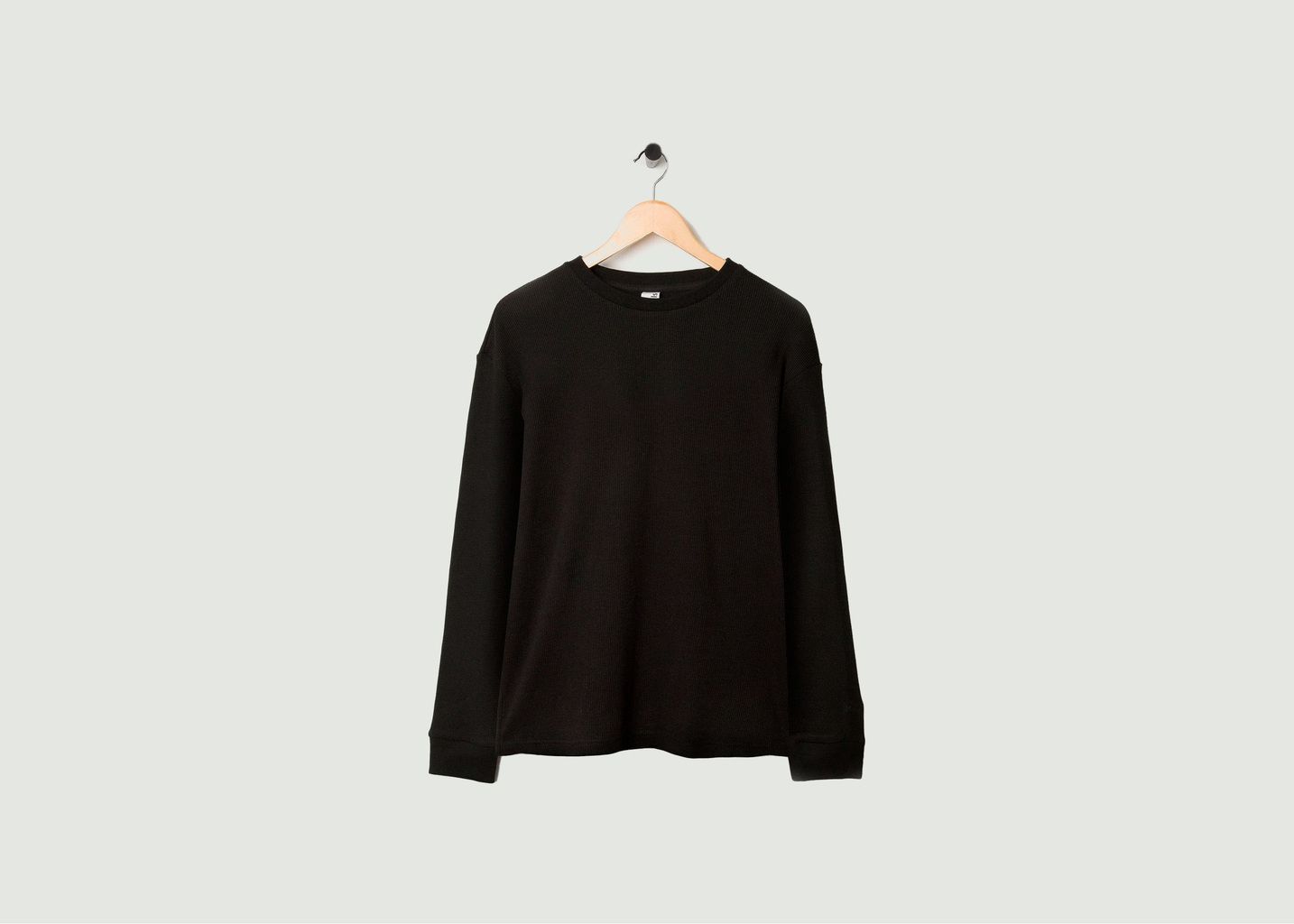 Embossed Long Sleeved T Shirt with A Relaxed Fit