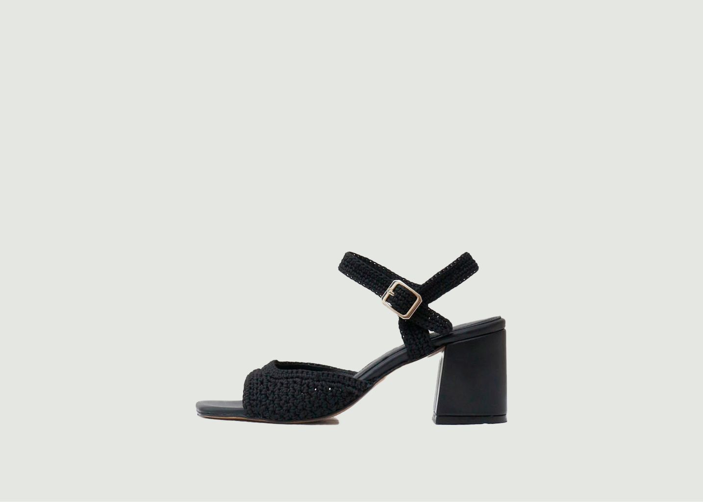 Sandals In Woven Textile and Leather Sicilia