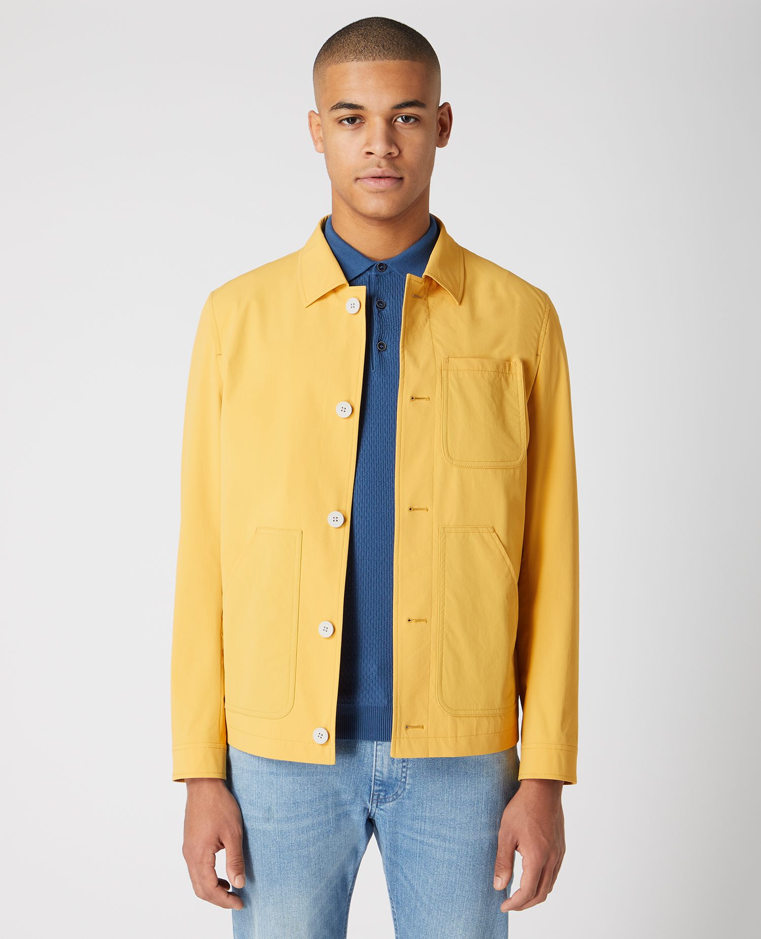 Yellow Slim Fit Overshirt