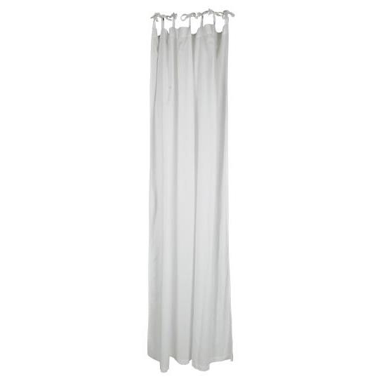 Ib Laursen White Cotton Curtain with 7 Tie Bands 