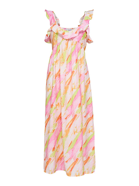 selected-femme-printed-pink-dress-with-ruffle-top
