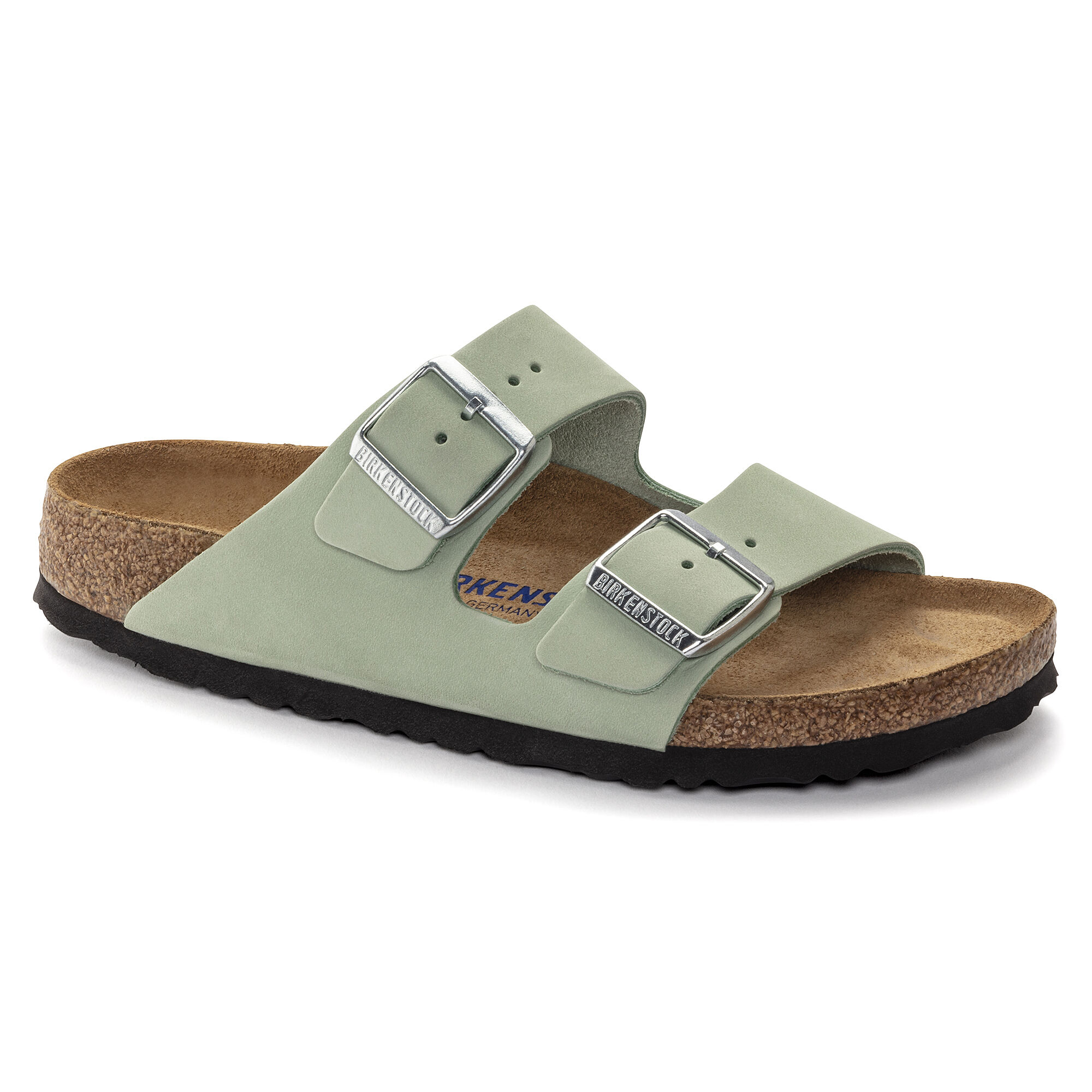 Matcha Nubuck Leather Arizona Soft Insole Sandals 1024213 NARROW FIT