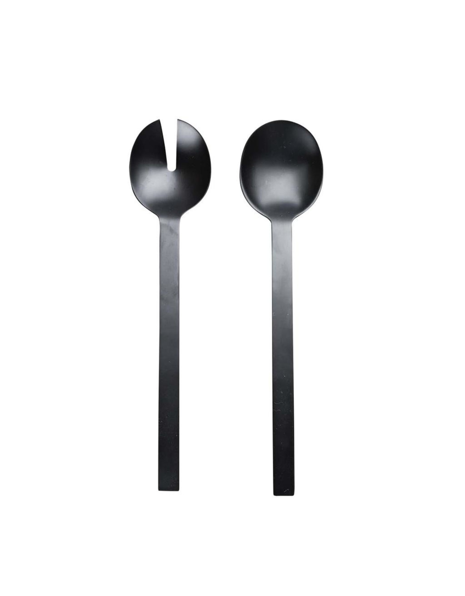 Black Steel Salad Cutlery