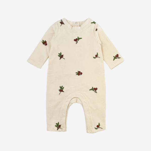 Organic Cotton Plum Romper - Without Feet