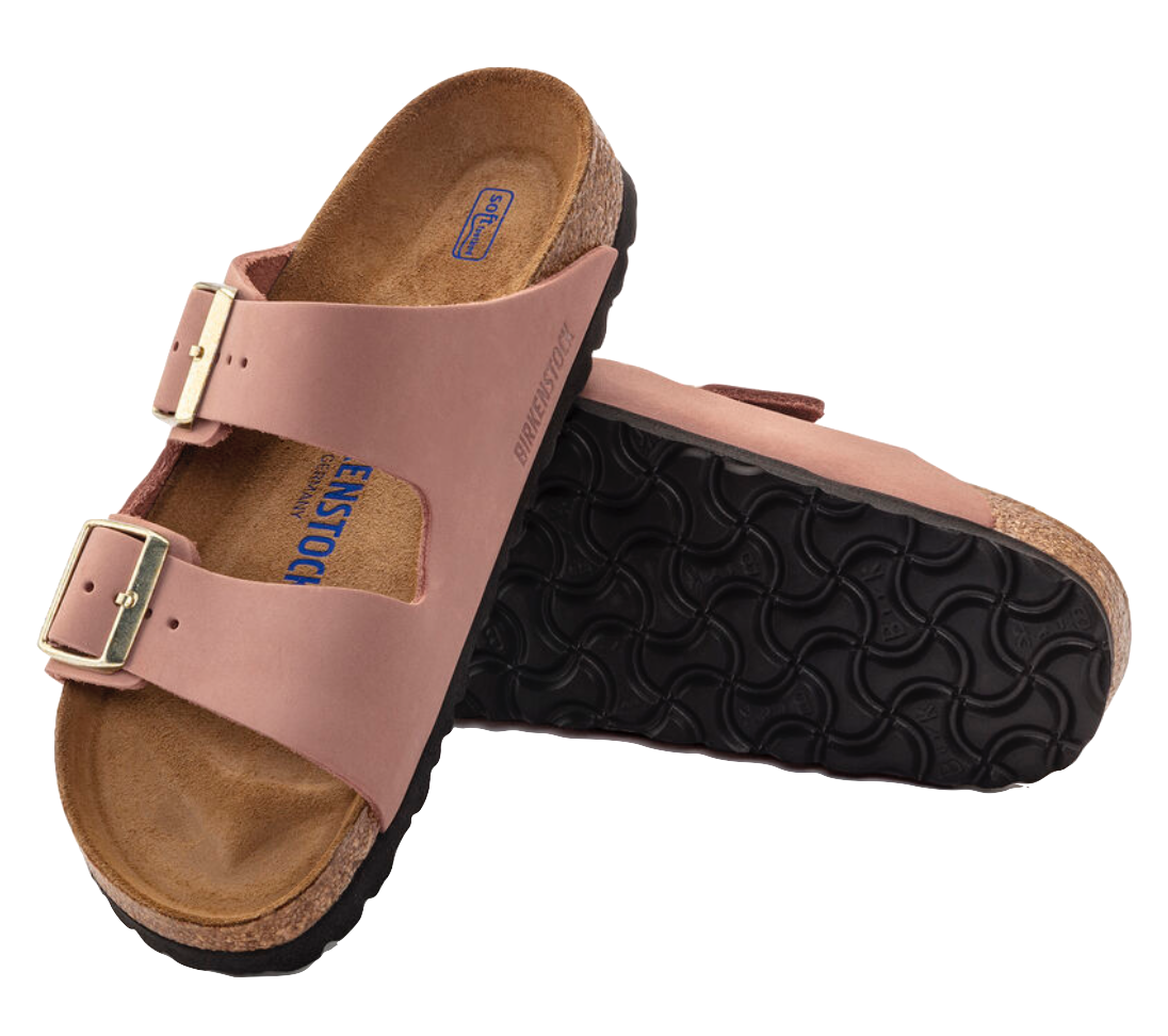 Arizona Nubuck Leather Sandals - Old Rose