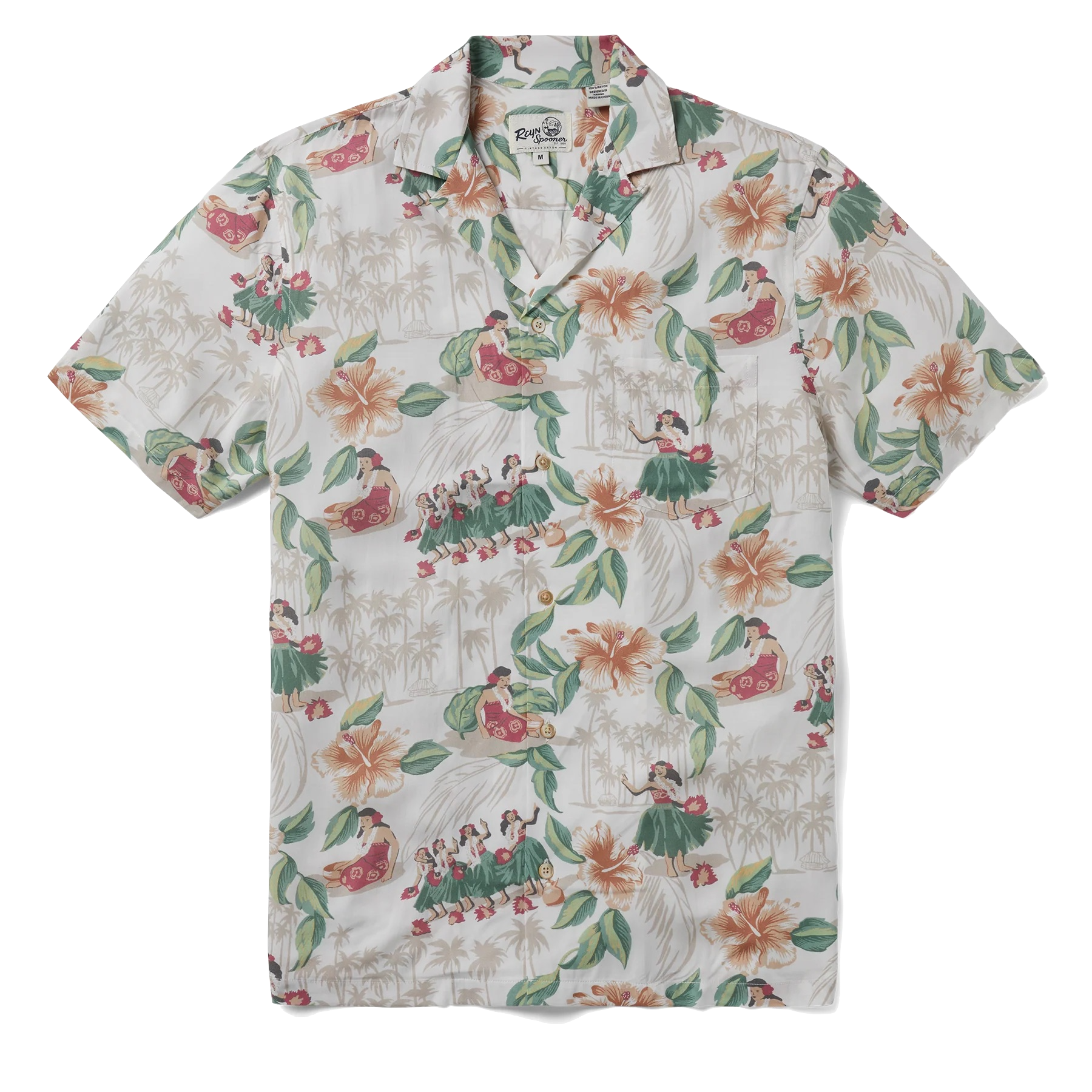 Hula Show Camp Shirt - White