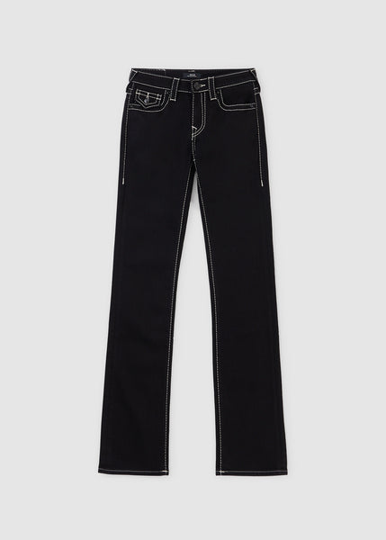 Womens Billie Big T Straight Leg Jeans In Black