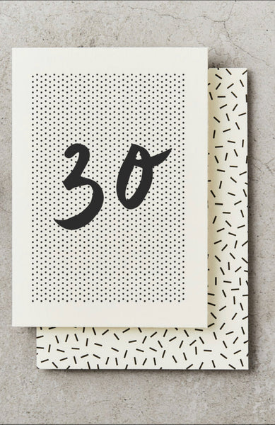 30th Birthday Card By Katie Leamon