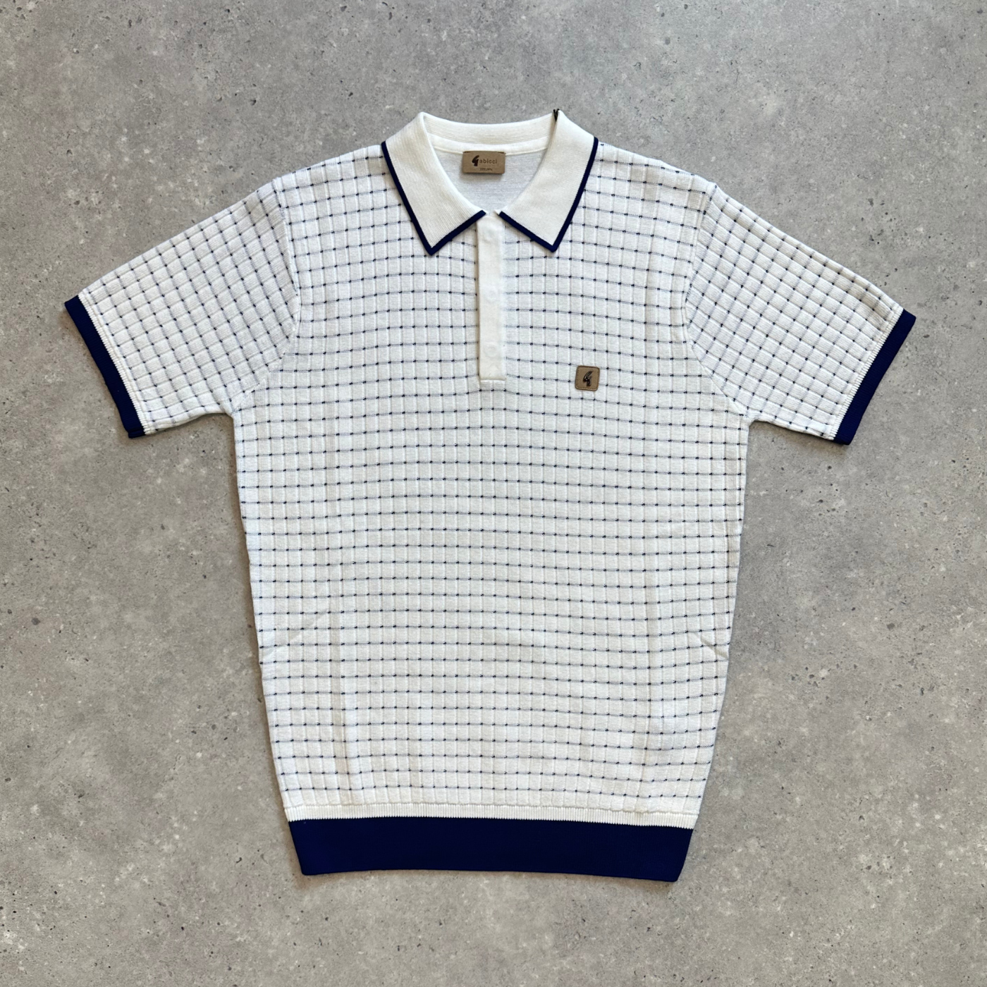 Vintage Jura Knitted Polo - White