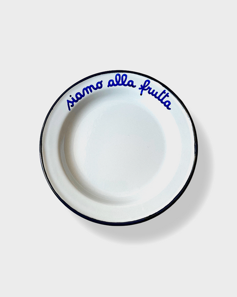 Dessert enamelled plate