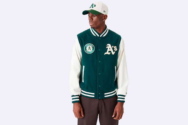 Green White MLB Oakland Athletics Varsity Jacket - Maker of Jacket