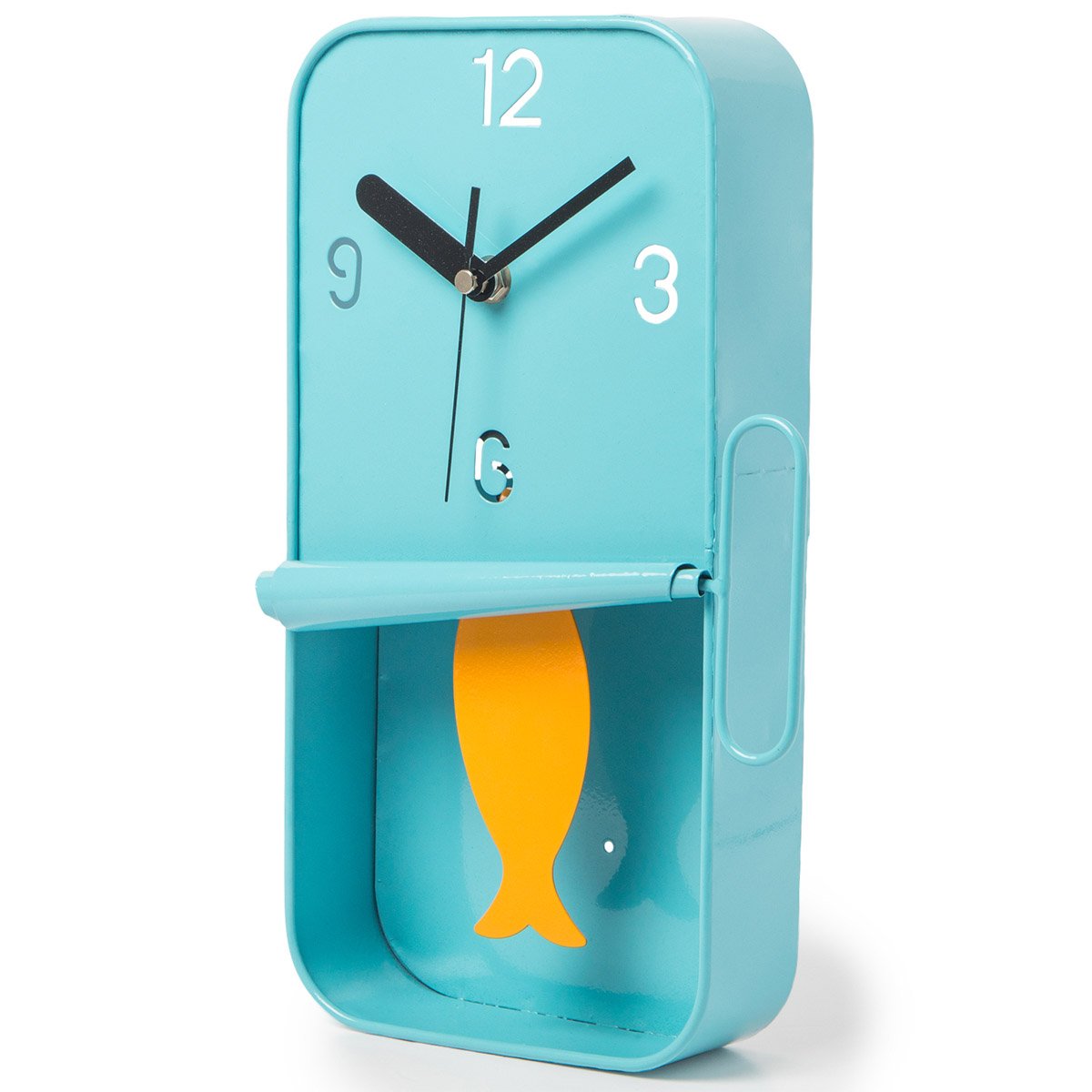 Turquoise Sardine Tin Clock