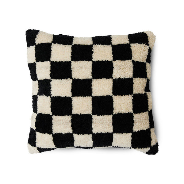 Woollen Cushion Black And White 50x50cm.