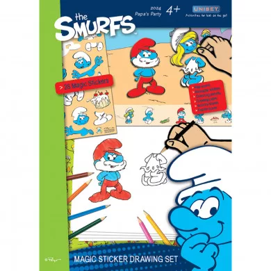 The Smurfs Magic Stickers Drawing Set