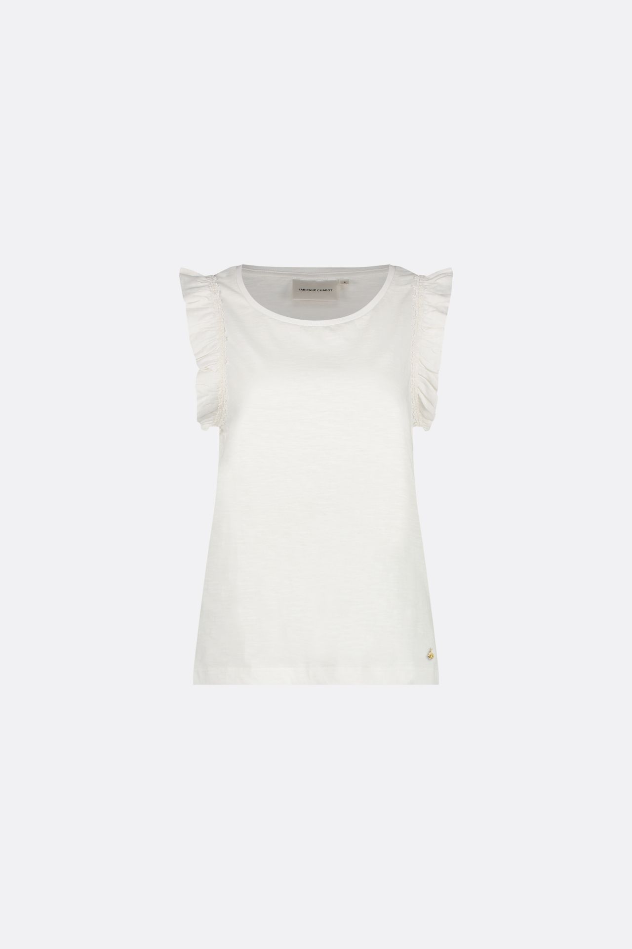 Fabienne Chapot Cream White Phil Frill T Shirt