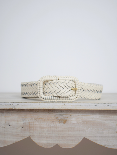 Juno Plaited Belt Cream