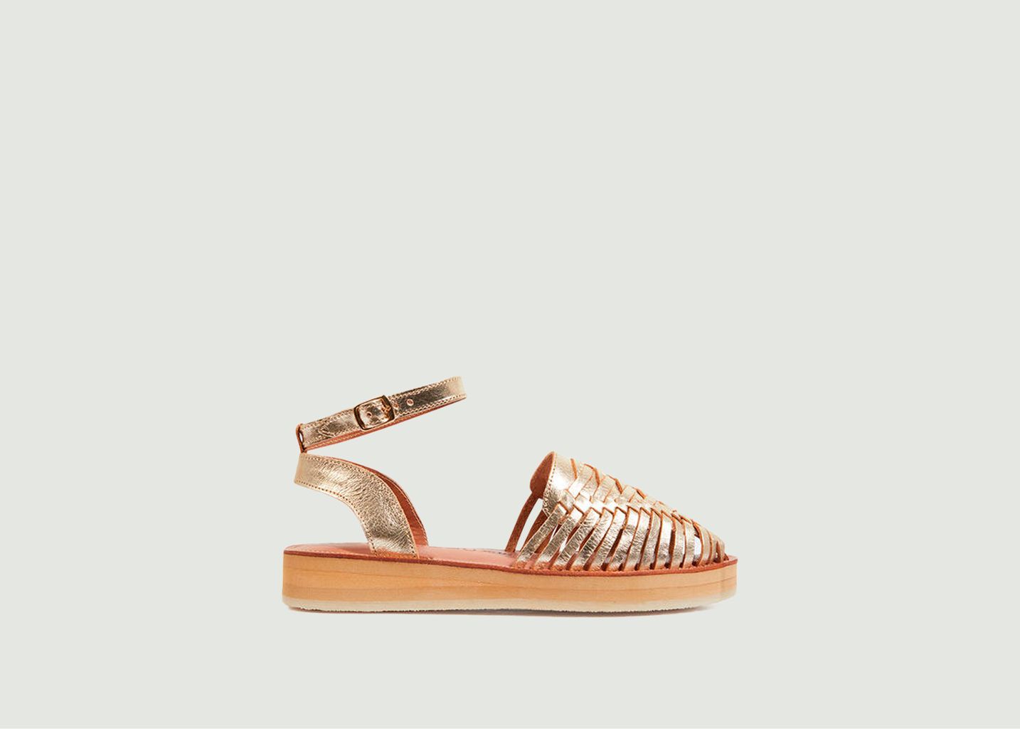 Metallic Leather Sandals Loma