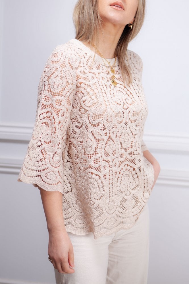 Bernadine Sweater In Light Porcelain