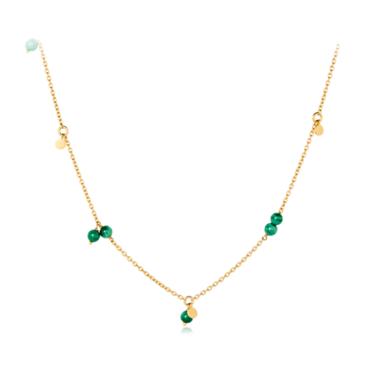Pernille Corydon Malachite and Gold Forest Necklace