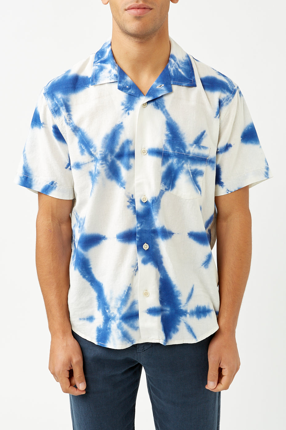 Indigo SHIBORI SUNRISE SHIRT