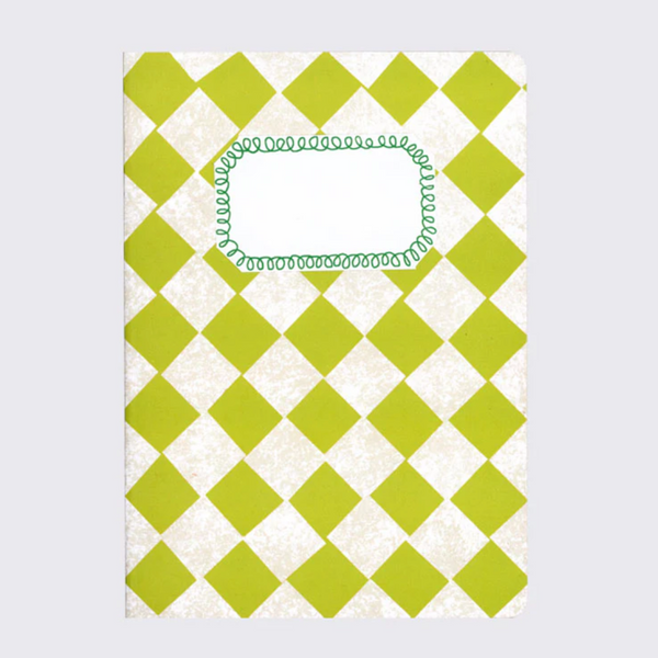 Hadley Paper Goods A5 Lime Green Checkered Notebook