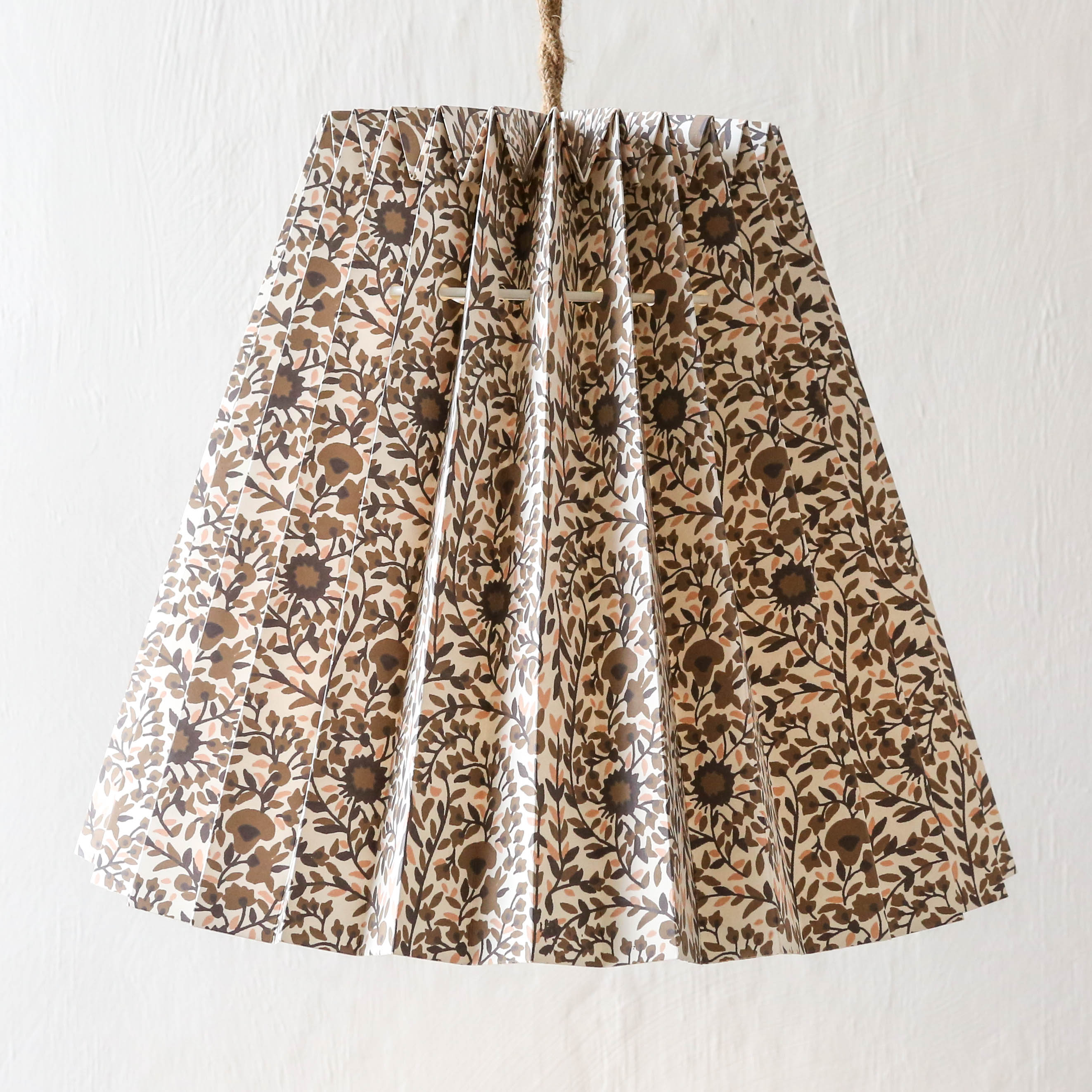 Kollam Block Printed Lampshade - Espresso