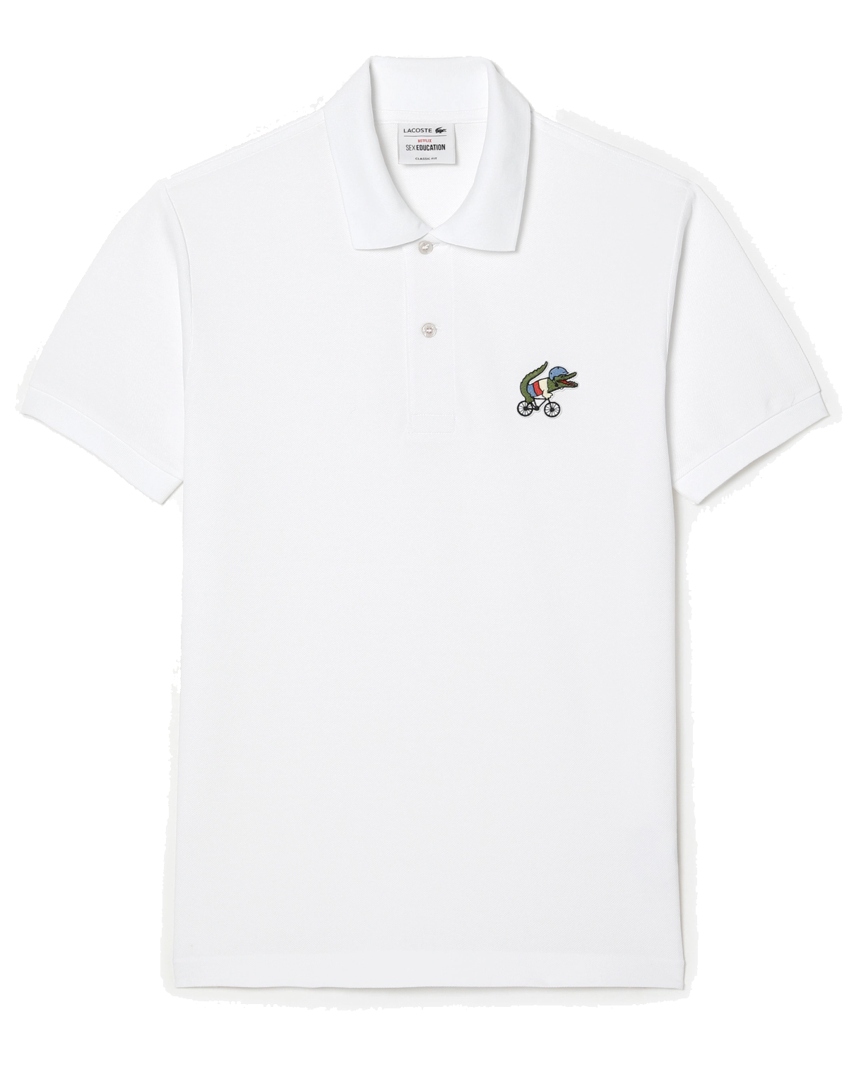 Trouva Lacoste X Netflix Polo Shirt Print Sex Education White