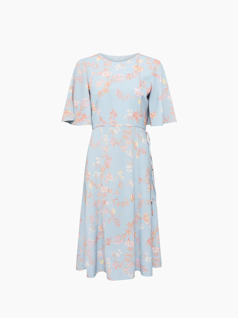 Forget Me Not Multi Diana Verona Crepe Midi Dress