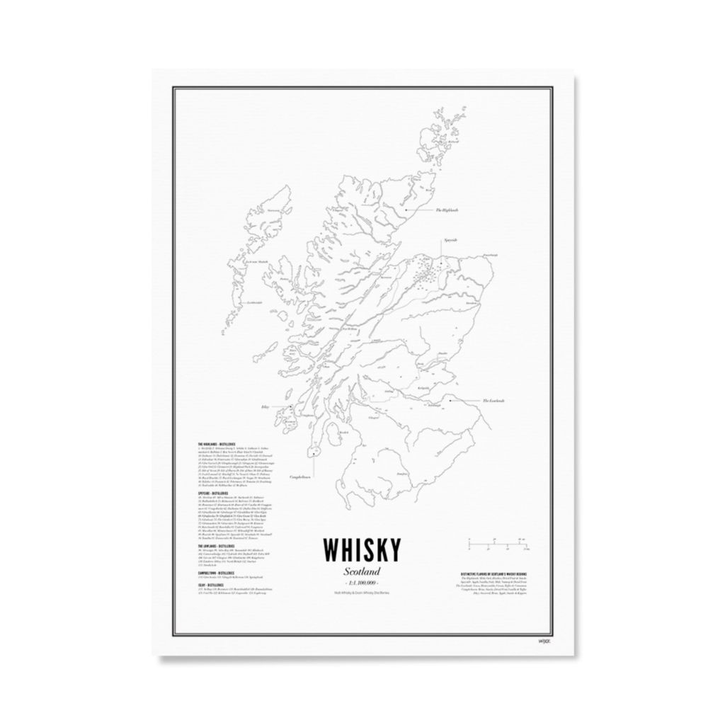 WIJCK. 30 x 40cm Scottish Whisky Print with Frame