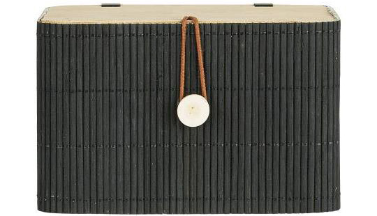 Ib Laursen Black Bamboo Box with Lid - Medium