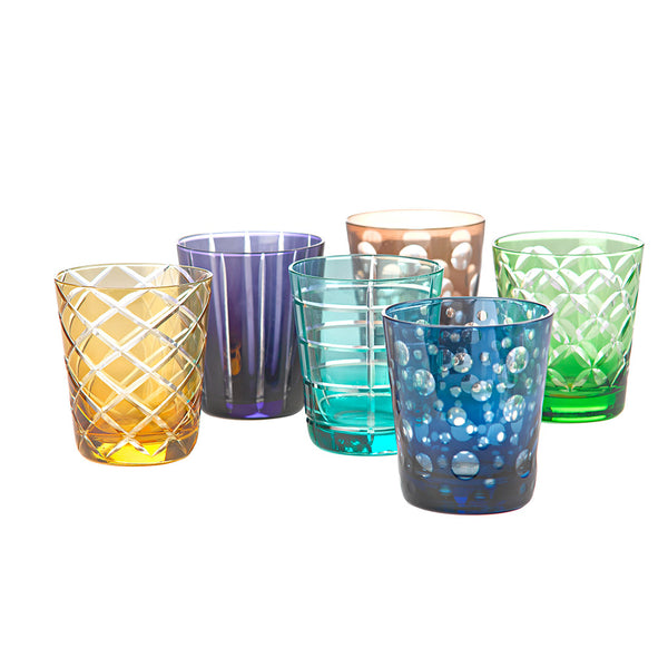 POLSPOTTEN Vasos Grabados Multicolor Cuttings