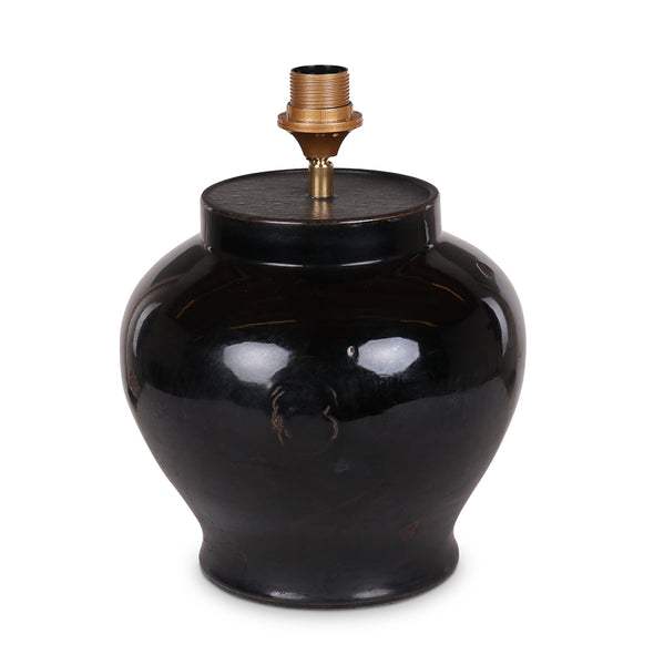 Black ceramic lamp base