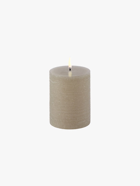 Led Pillar Candle 7.8x10cm - Sandstone