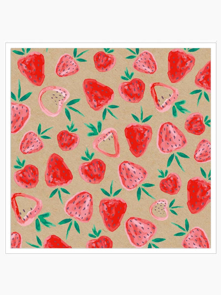 Strawberry Napkins - Natural