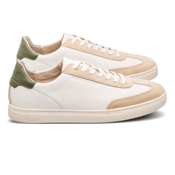 Deane Vanilla & Olive Court Shoes